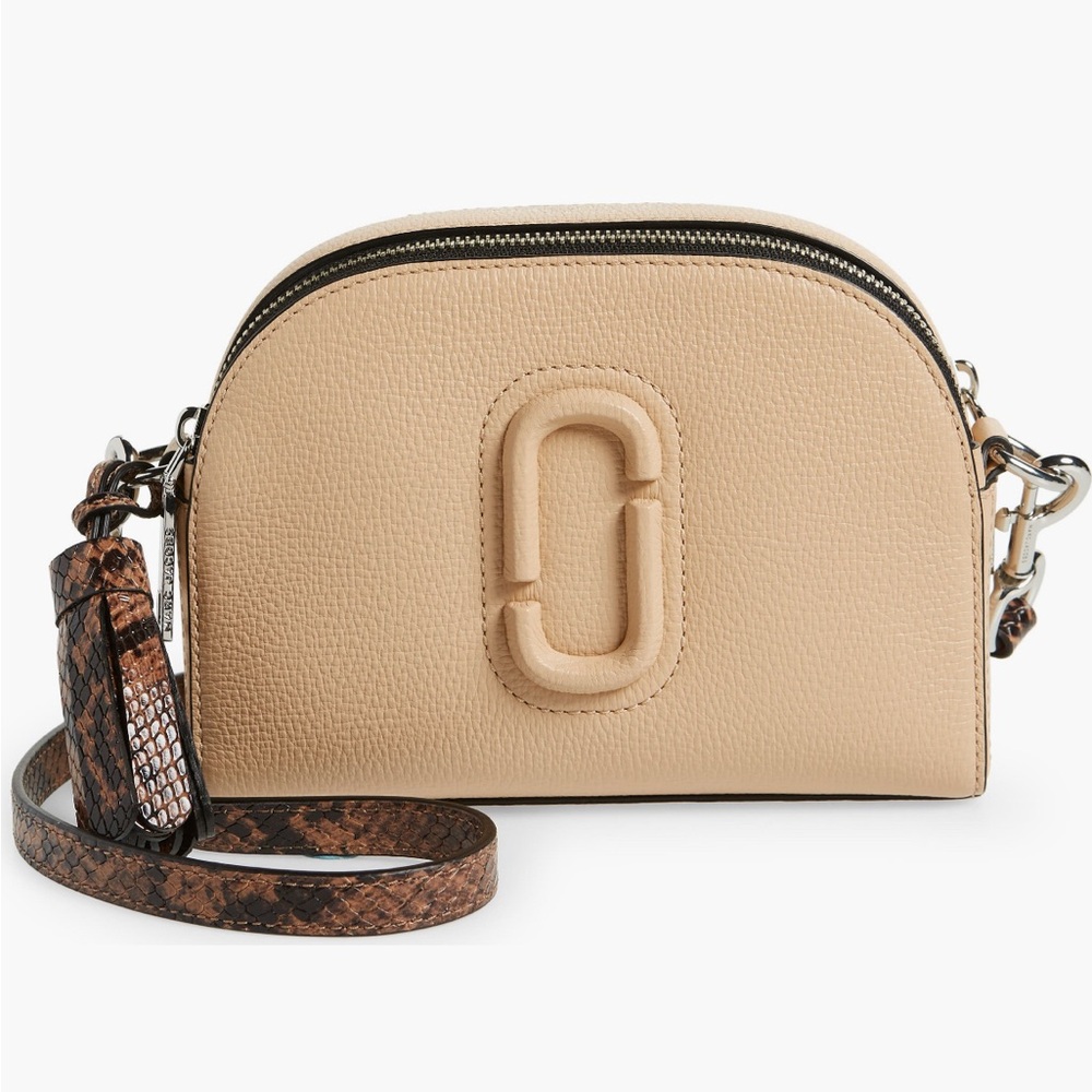 Marc Jacobs The shutter Snakeskin Embossed Strap Leather Crossbody Bag